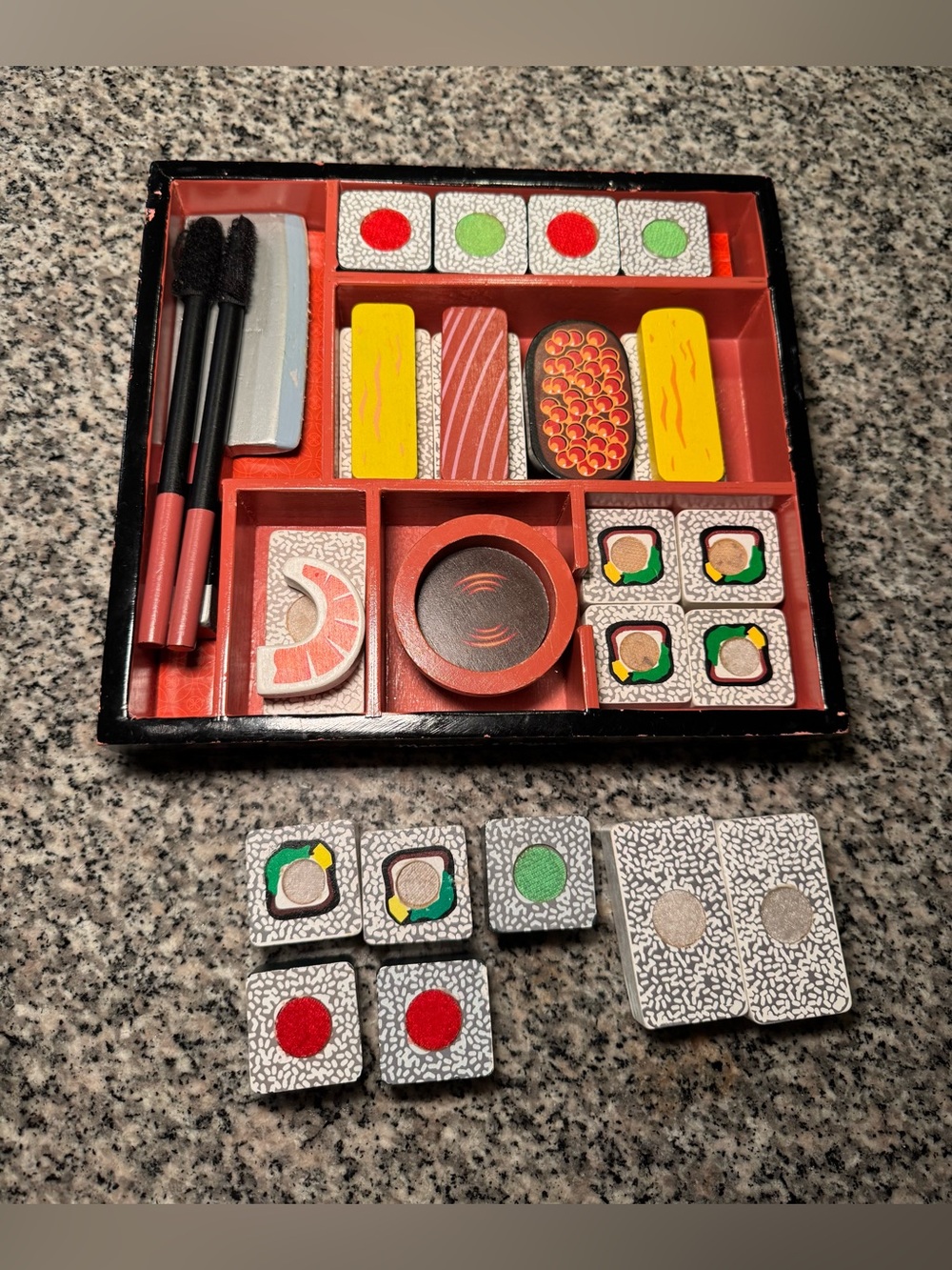 Melissa & Doug Sushi slicing wooden play food set